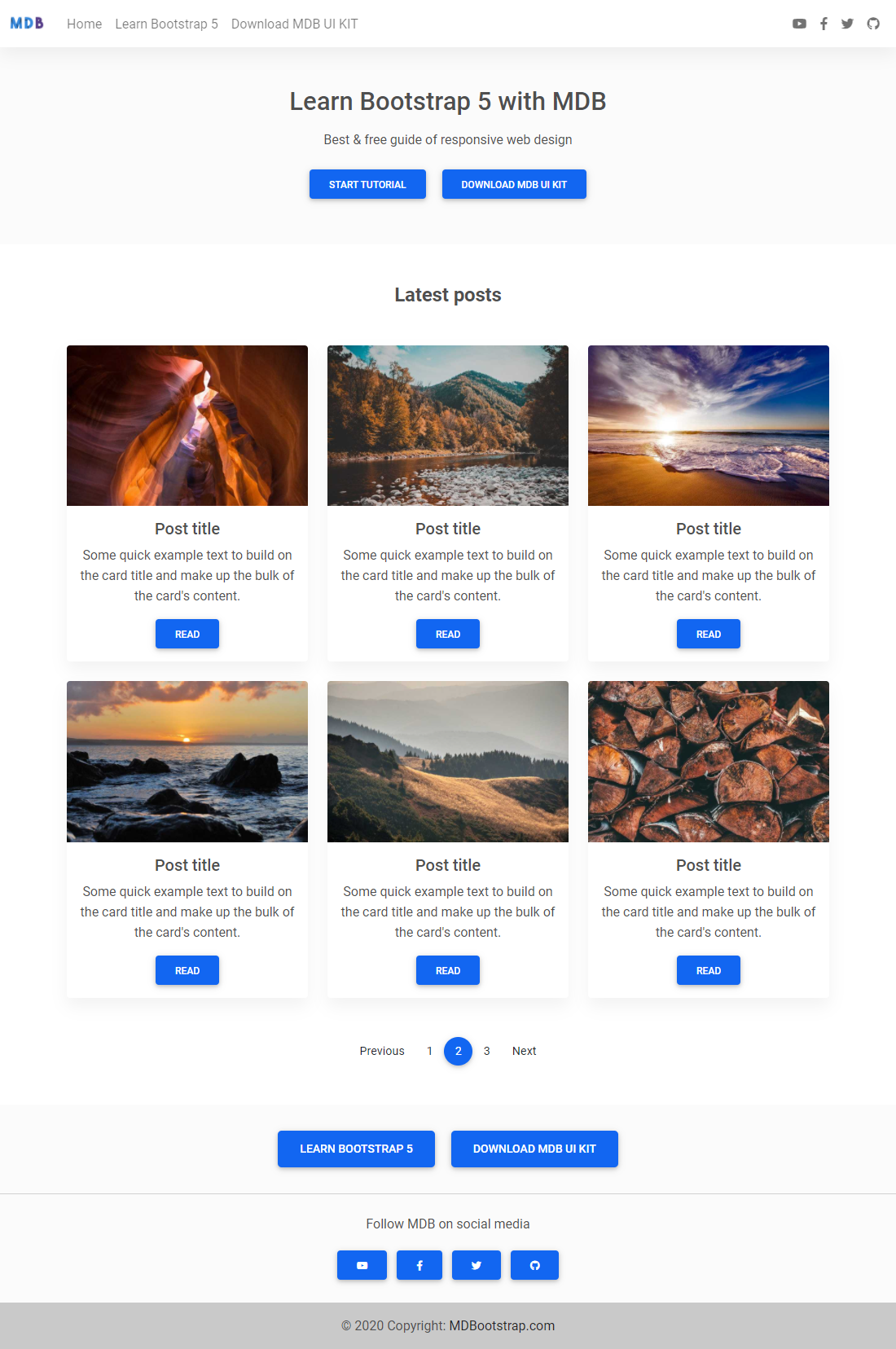 Bootstrap Blog Template