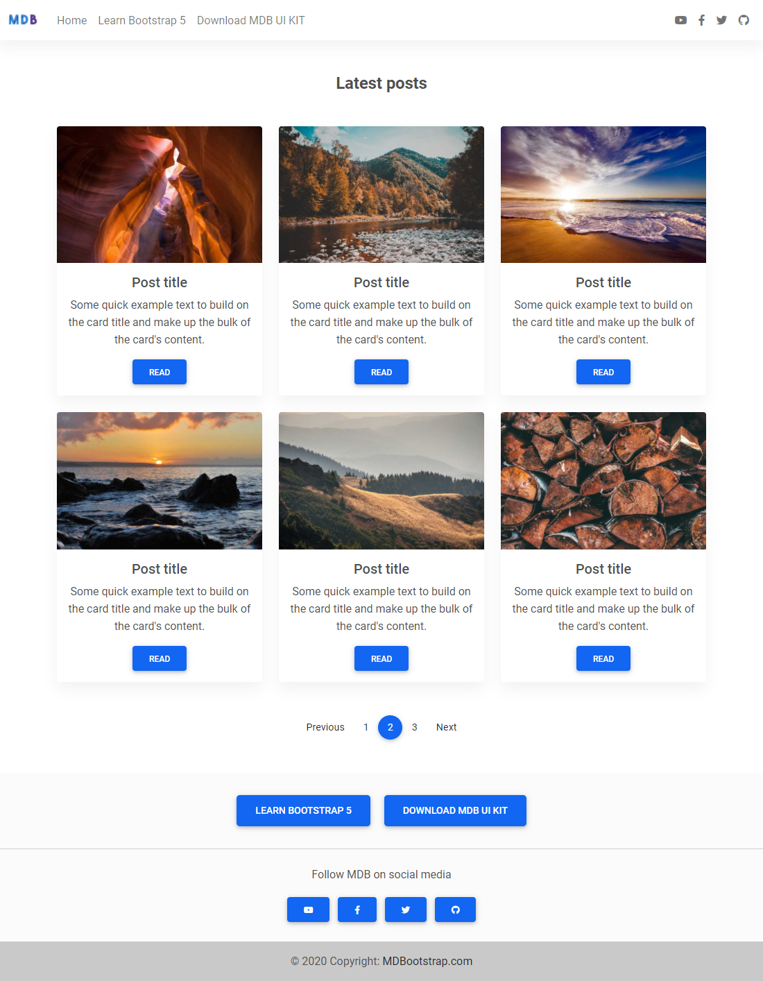 Bootstrap Three Column Layout Template